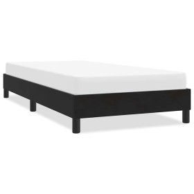 Estructura de cama sin colchón terciopelo negro 90x210