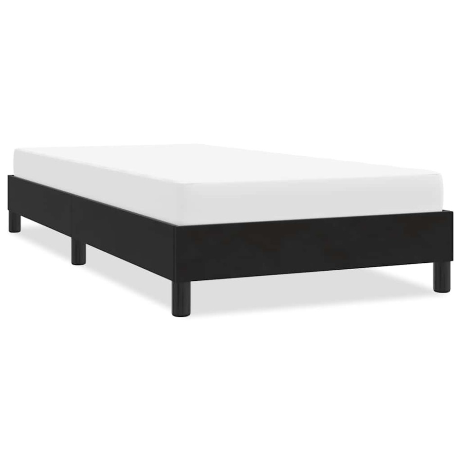 Estructura de cama sin colchón terciopelo negro 90x210