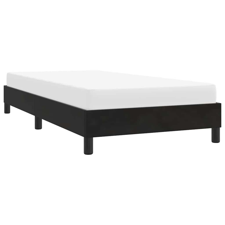 Estructura de cama sin colchón terciopelo negro 90x210