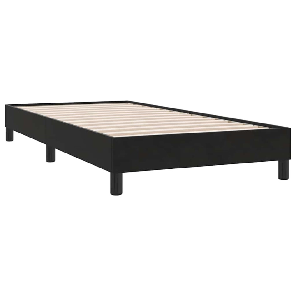 Estructura de cama sin colchón terciopelo negro 90x210