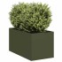 Jardinera de acero laminado en frío verde oliva 40x80x40