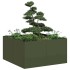 Jardinera de acero laminado en frío verde oliva 80x80x40