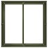 Jardinera de acero laminado en frío verde oliva 80x80x40