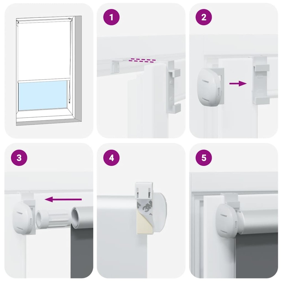 Estor Enrollable Opaco Blanco Roto 110x150cm Tela Ancho