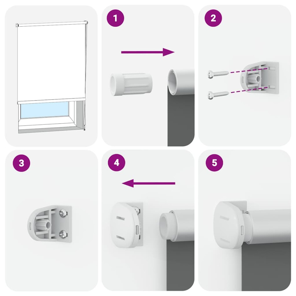 Estor Enrollable Opaco Blanco Roto 110x150cm Tela Ancho