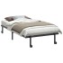 Estructura de cama sin colchón plegable negro acero 100x200