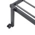 Estructura de cama sin colchón plegable negro acero 100x200