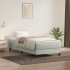 Cama box spring sin colchón gris claro terciopelo 80x220