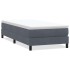 Cama box spring sin colchón gris oscuro terciopelo 90x220