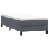 Cama box spring sin colchón gris oscuro terciopelo 90x220