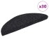 Alfombrilla autoadhesiva escalera 30 uds negro 56x17x3
