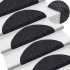 Alfombrilla autoadhesiva escalera 30 uds negro 56x17x3