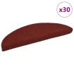 Alfombrilla autoadhesiva escalera 30 uds rojo 56x17x3 cm