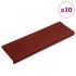 Alfombrilla autoadhesiva escalera 30 uds rojo 65x21x4