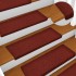 Alfombrilla autoadhesiva escalera 30 uds rojo 65x21x4