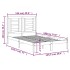 Estructura de cama madera maciza negra 120x190