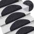 Alfombrilla autoadhesiva escalera 30 uds negro 65x21x4
