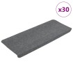 Alfombrilla autoadhesiva escalera 30 uds gris 65x24,5x3,5 cm