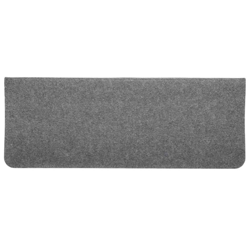 Alfombrilla autoadhesiva escalera 30 uds gris 65x24,5x3,5