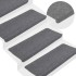 Alfombrilla autoadhesiva escalera 30 uds gris 65x24,5x3,5