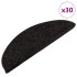 Alfombrilla autoadhesiva escalera 30 uds negro 56x17x3