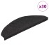 Alfombrilla autoadhesiva escalera 30 uds negro 65x22,5x3,5