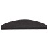 Alfombrilla autoadhesiva escalera 30 uds negro 65x22,5x3,5