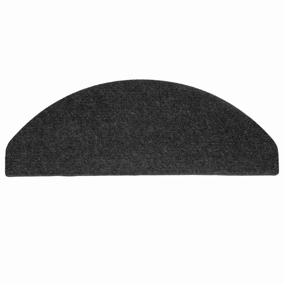 Alfombrilla autoadhesiva escalera 30 uds negro 65x22,5x3,5