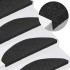 Alfombrilla autoadhesiva escalera 30 uds negro 65x22,5x3,5