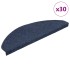 Alfombrilla autoadhesiva escalera 30 uds azul 65x22,5x3,5