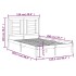 Estructura de cama madera maciza de pino 120x200