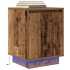 Mesillas de noche con luces LED 2 uds madera vieja 38x34x50