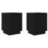 Mesillas de noche con luces LED 2 uds negro 38x34x50