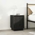Mesillas de noche con luces LED 2 uds negro 38x34x50