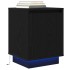 Mesillas de noche con luces LED 2 uds negro 38x34x50
