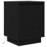 Mesillas de noche con luces LED 2 uds negro 38x34x50