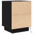 Mesillas de noche con luces LED 2 uds negro 38x34x50