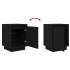 Mesillas de noche con luces LED 2 uds negro 38x34x50