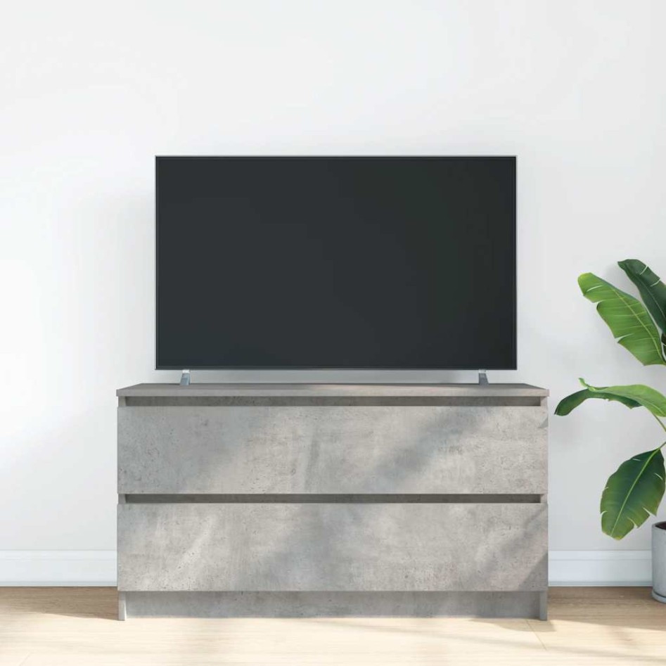 Mueble de TV madera de ingeniería gris hormigón 100x35x54