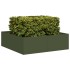 Jardinera acero verde oliva 100x100x30
