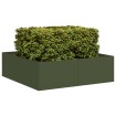 Jardinera acero verde oliva 100x100x30 cm