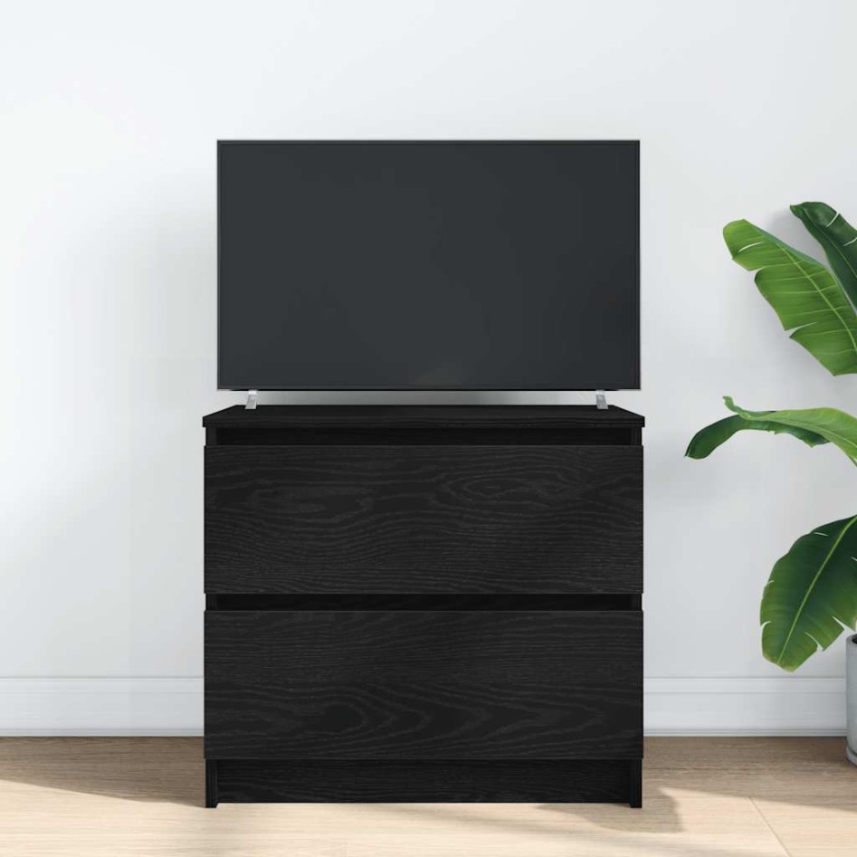 Mueble para TV madera contrachapada negro 60x35x54