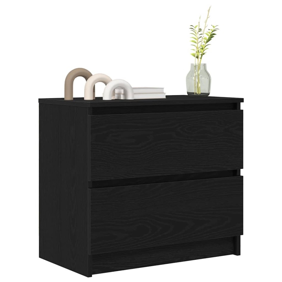 Mueble para TV madera contrachapada negro 60x35x54
