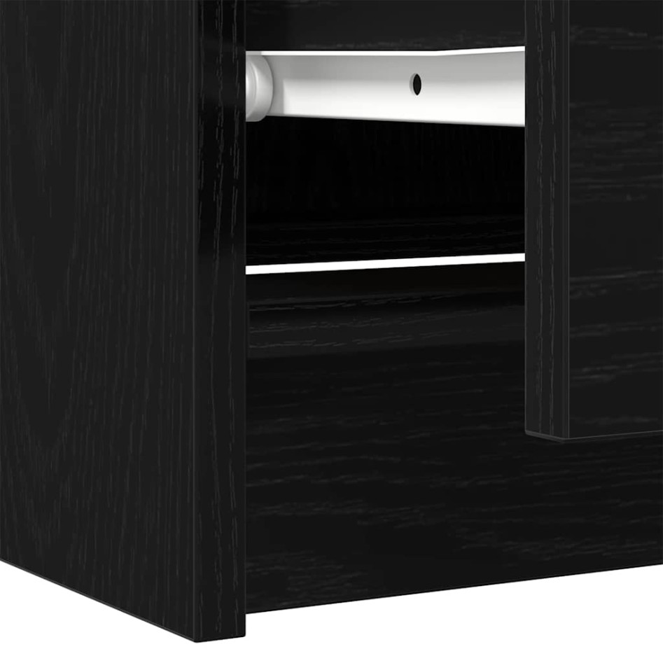 Mueble para TV madera contrachapada negro 60x35x54
