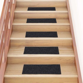Alfombrillas escaleras autoadhesivas 30uds gris 60x25