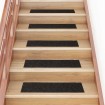 Alfombrillas escaleras autoadhesivas 30uds marrón 76x20 cm