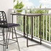 Mesa de jardín plegable marrón 90x51x75 cm ratán sintético