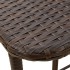 Mesa de jardín plegable marrón 90x51x75 cm ratán