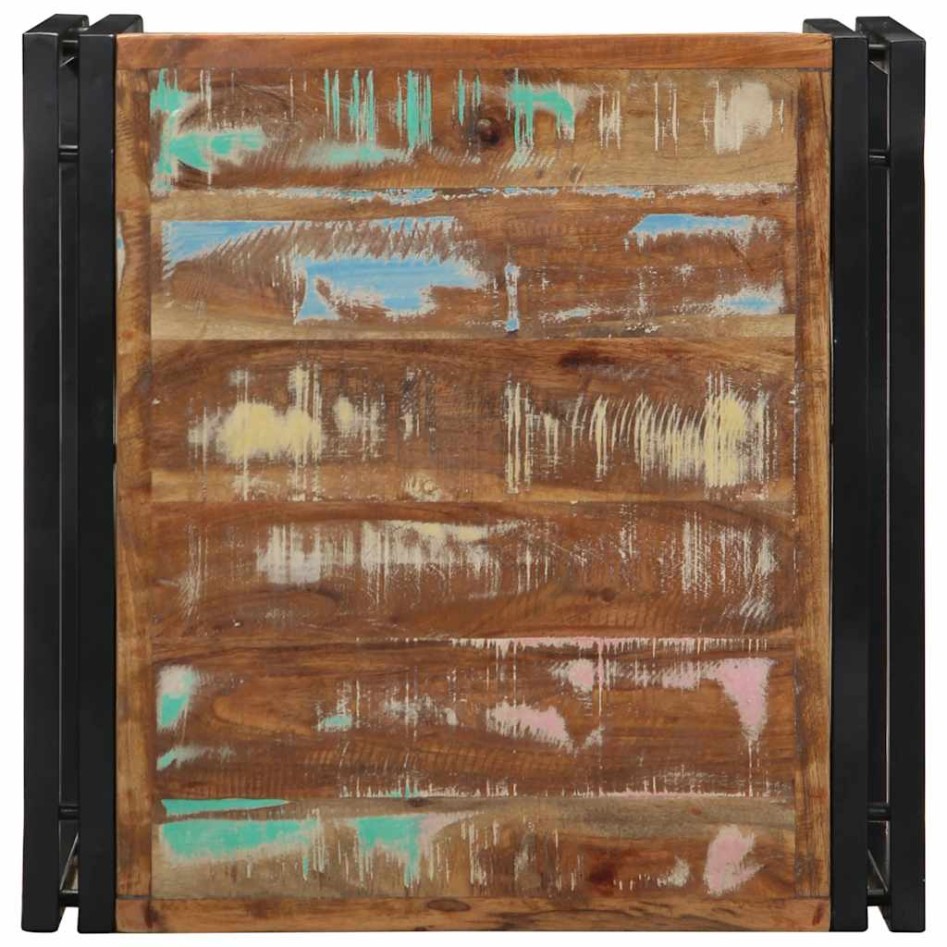 Mesa de centro multicolor 50x50x35 cm madera maciza