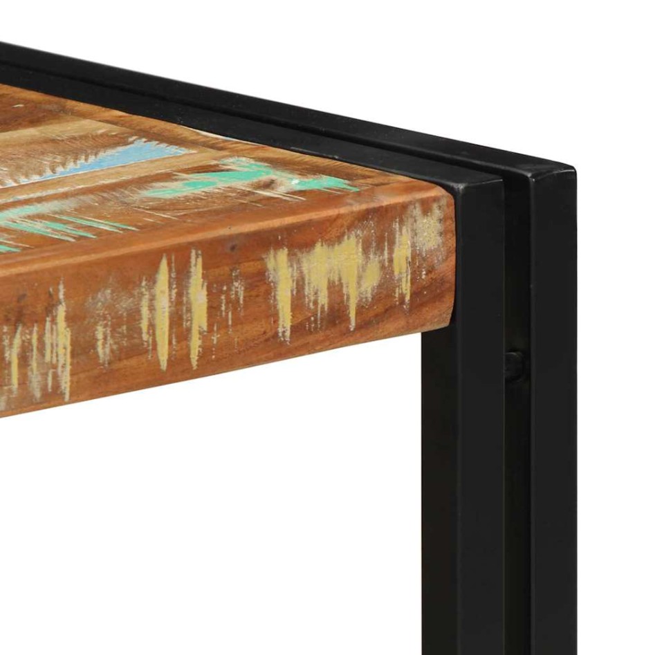 Mesa de centro multicolor 50x50x35 cm madera maciza